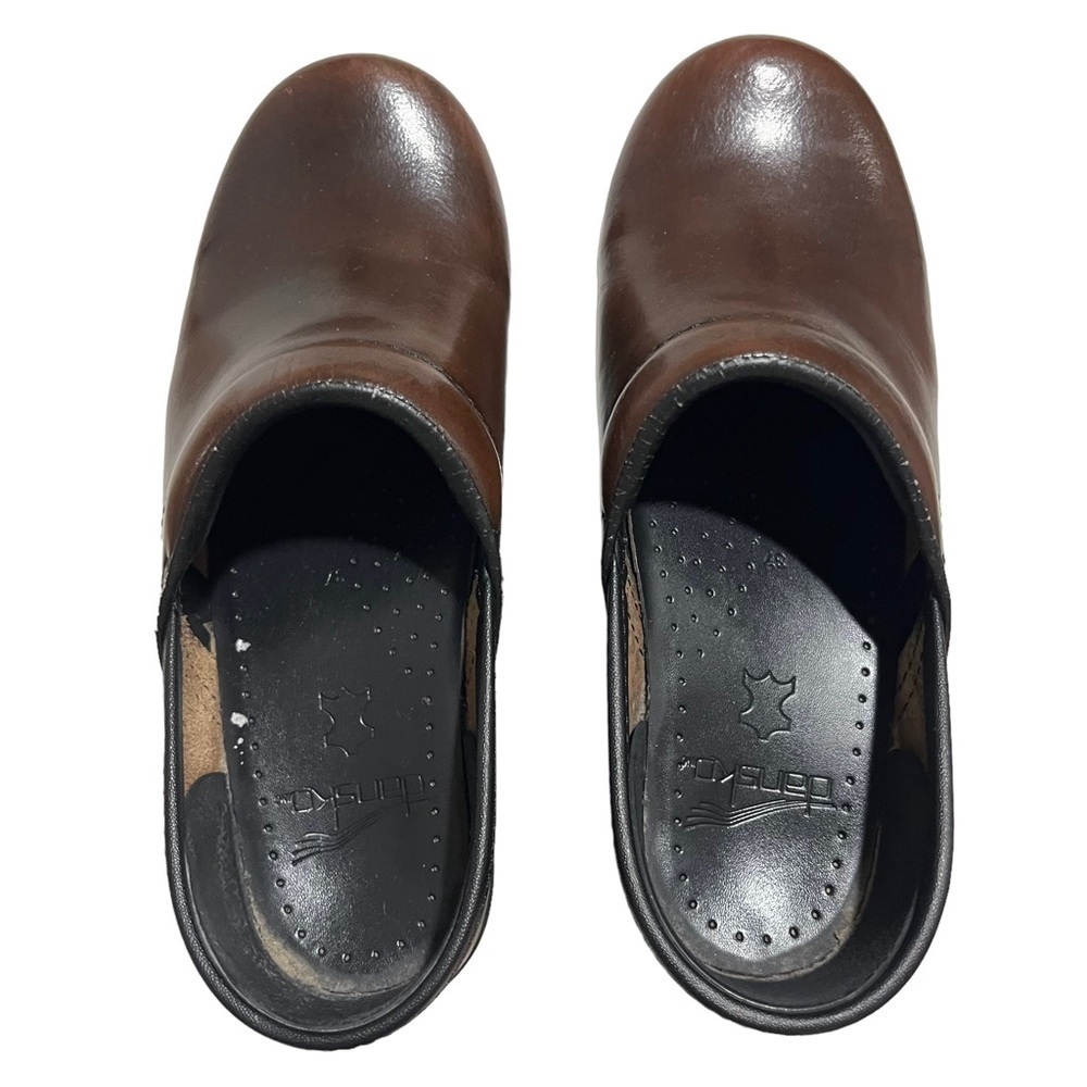 Dansko Professional Leather Clog Brown Size 37 Reinforced Toe - Picture 6 of 10